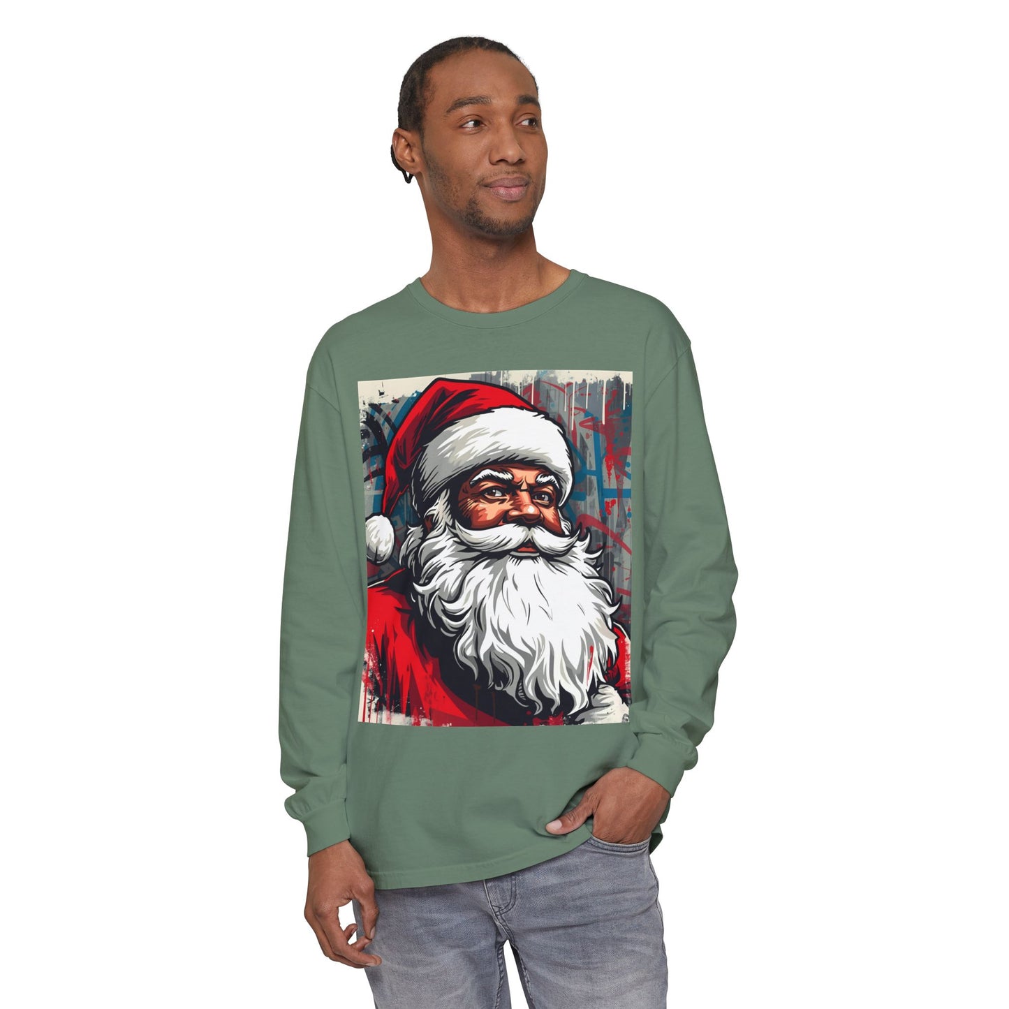 NYC/NJ I-95 Holiday Long Sleeve T-Shirt — Statue of Liberty & Christmas Tree Graphic