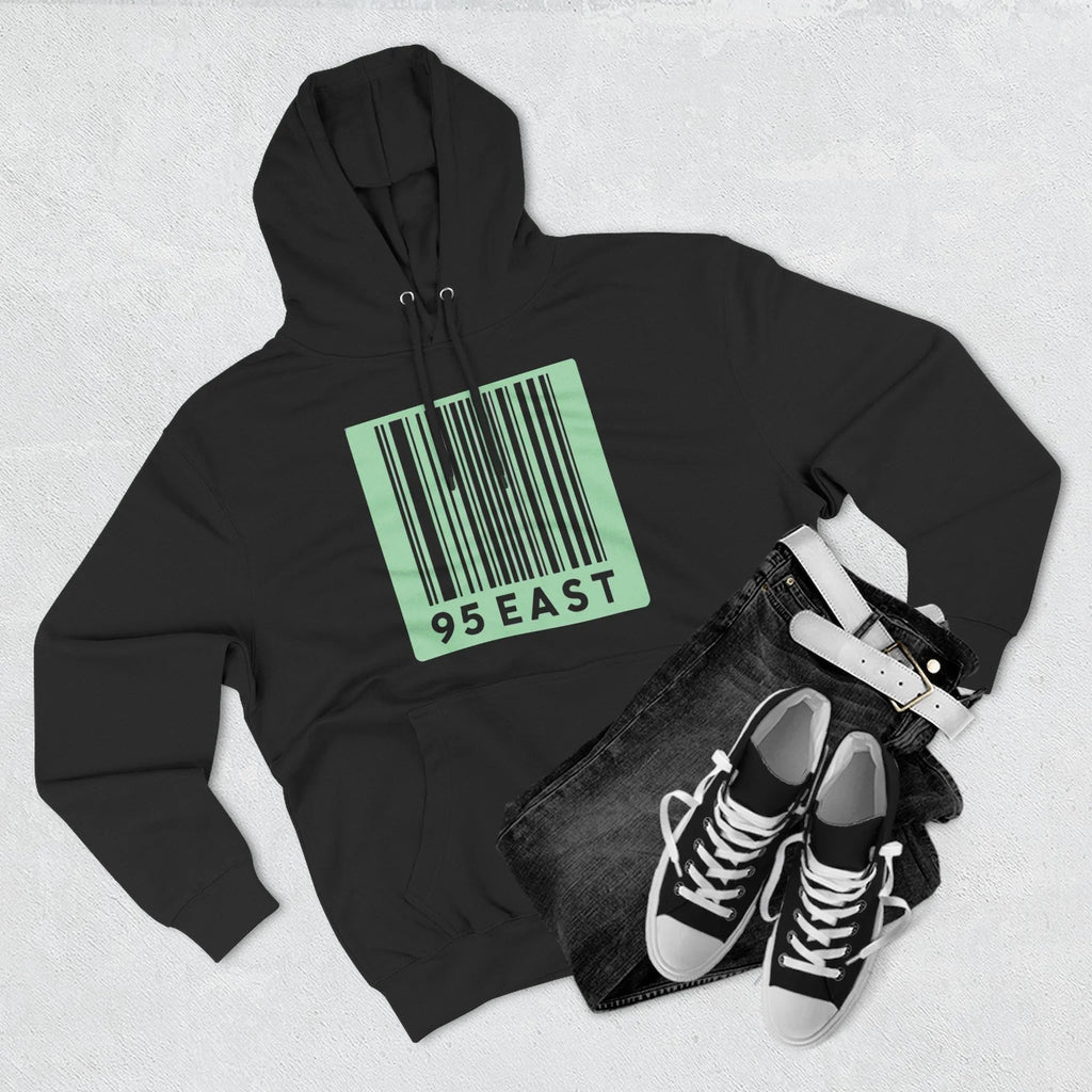 Minimalist Barcode Fleece Hoodie
