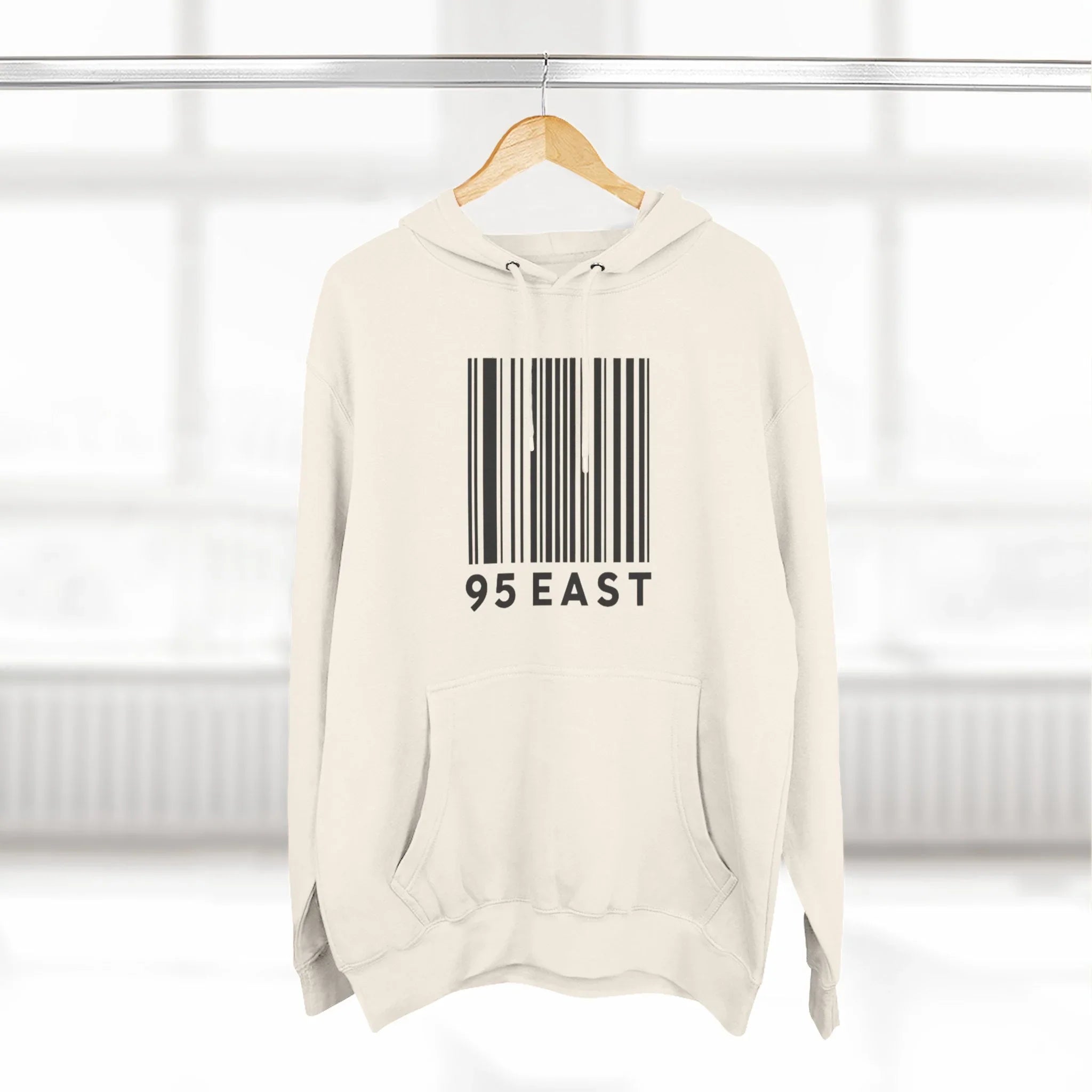 Minimalist Barcode Fleece Hoodie