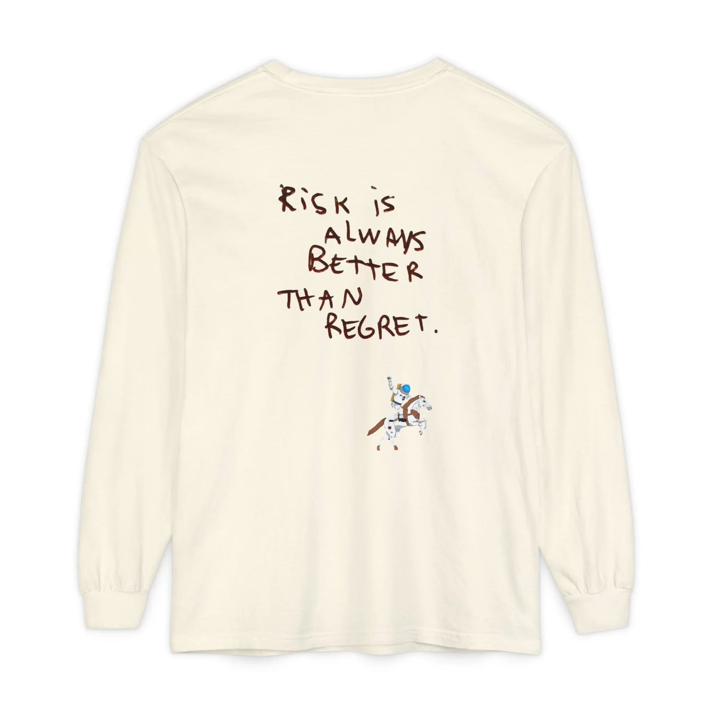 95EAST "Risk Is Always Better Than Regret" Motivational Graphic