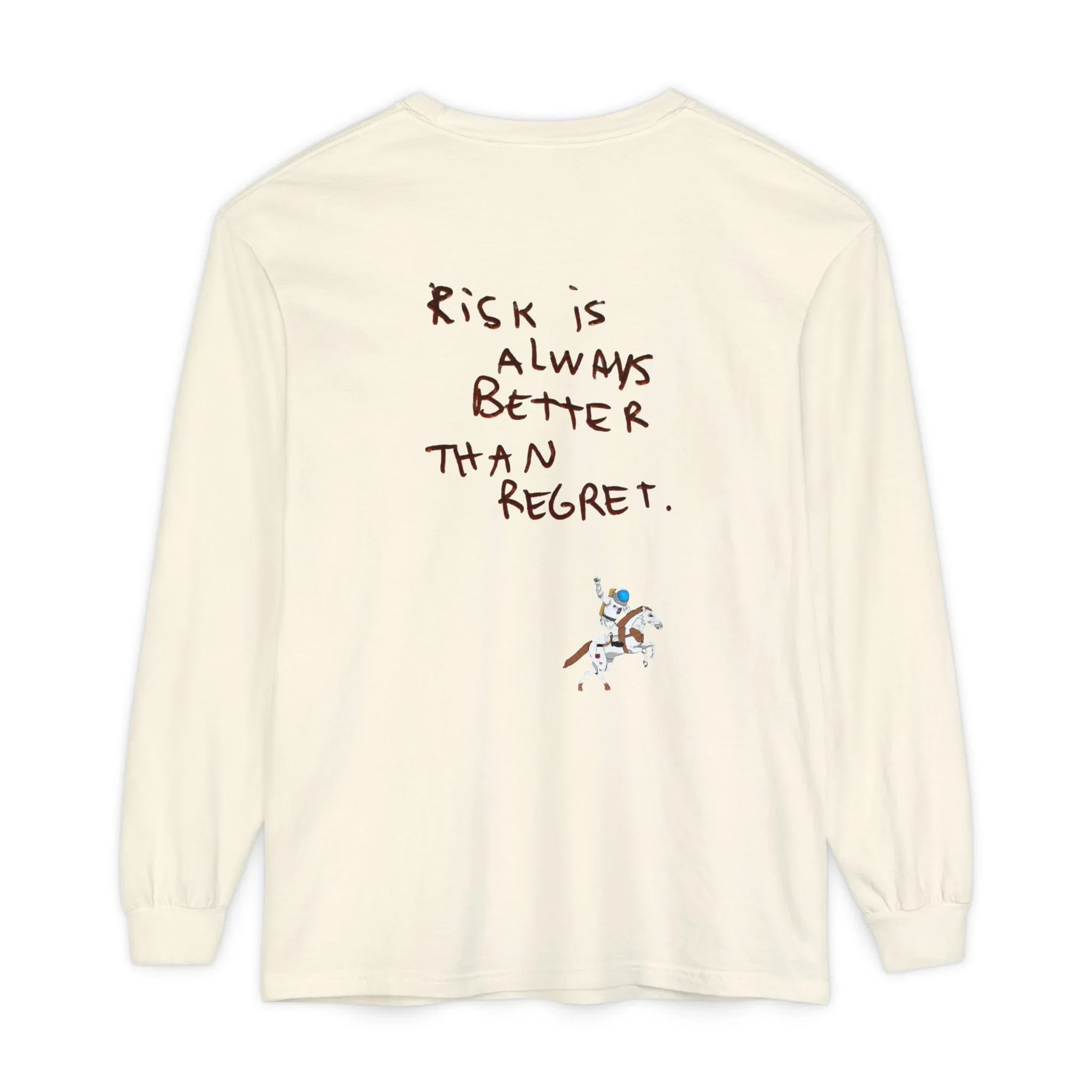 95EAST "Risk Is Always Better Than Regret" Motivational Graphic