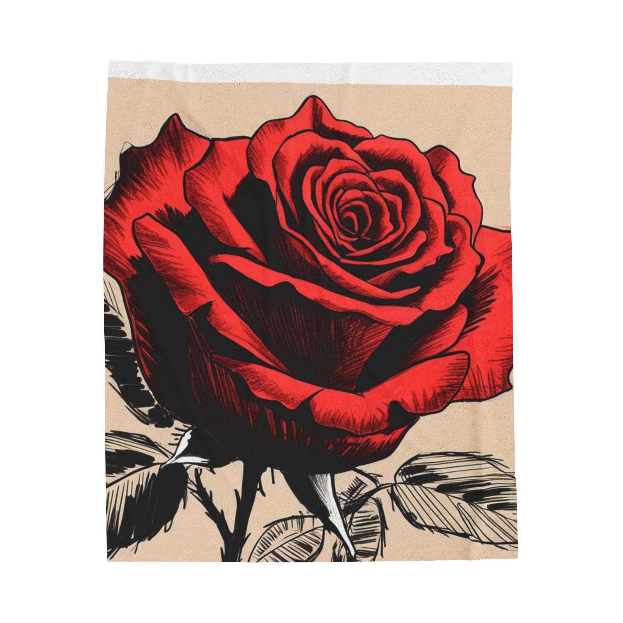 Velveteen Rose Throw – Luxe Floral Blanket by 95EAST YORKxJERSEY - 95EAST YORKxJERSEY