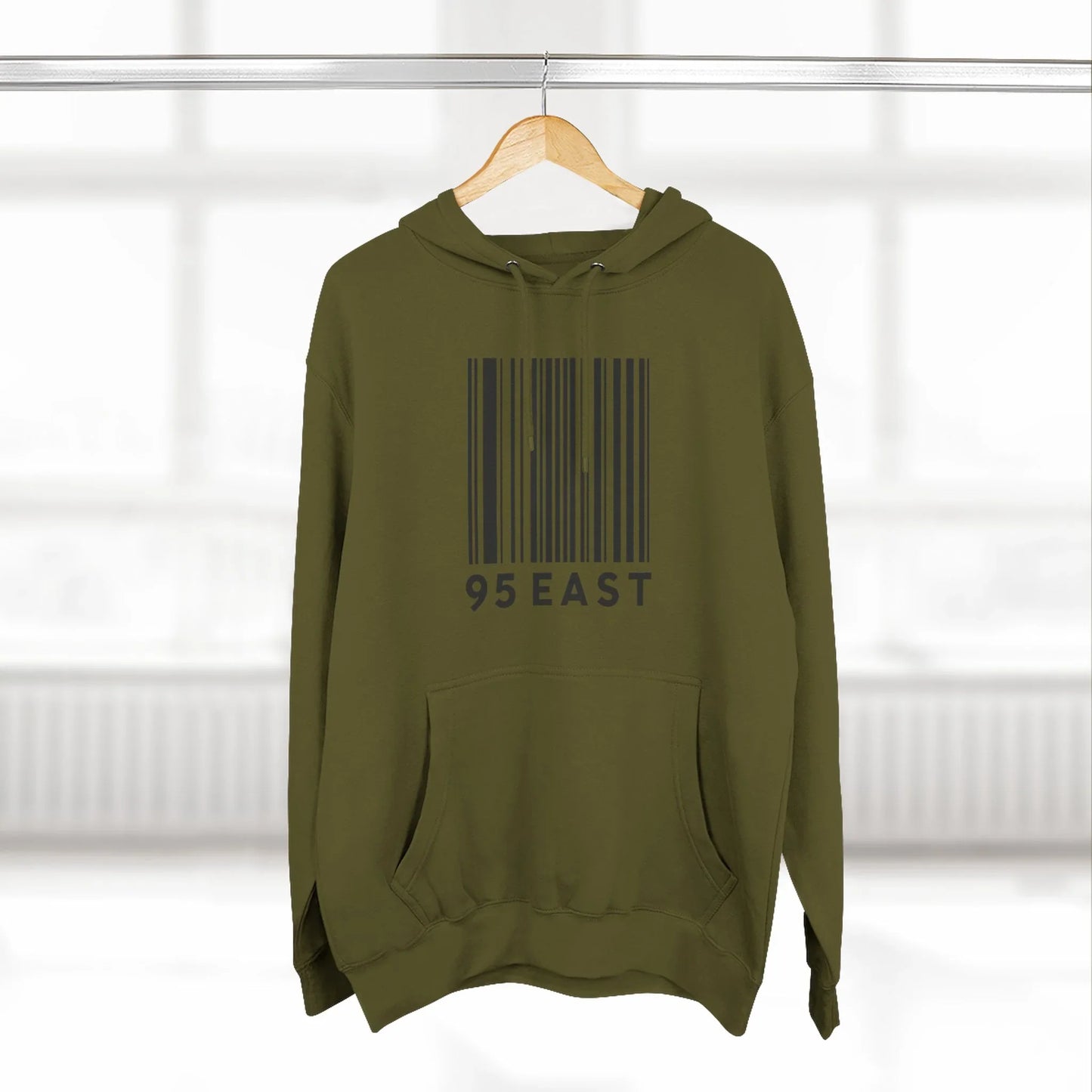 Minimalist Barcode Fleece Hoodie