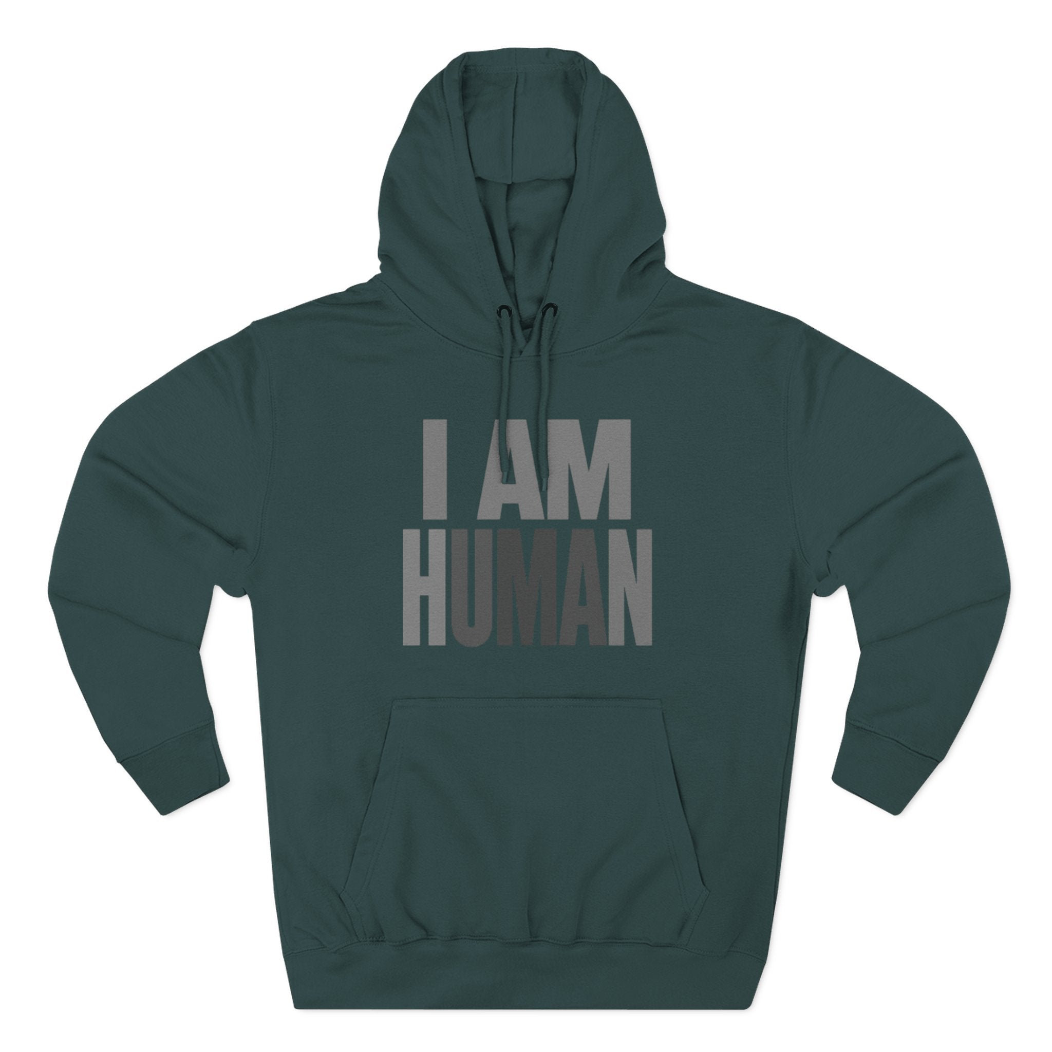 I AM HUMAN Hoodie — Bold Statement Unisex Graphic Pullover