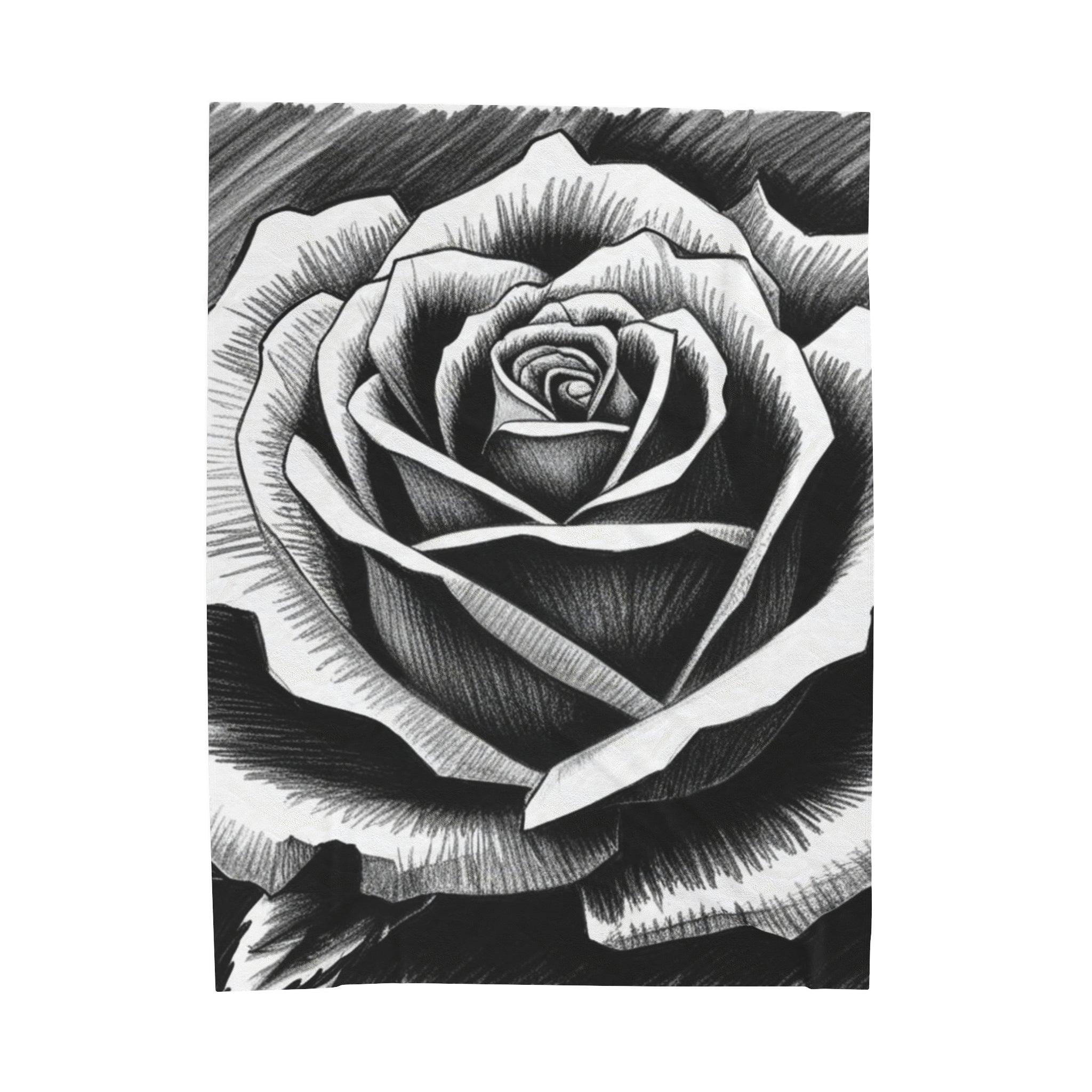 Vintage Sketched Rose Blanket - 95EAST YORKxJERSEY