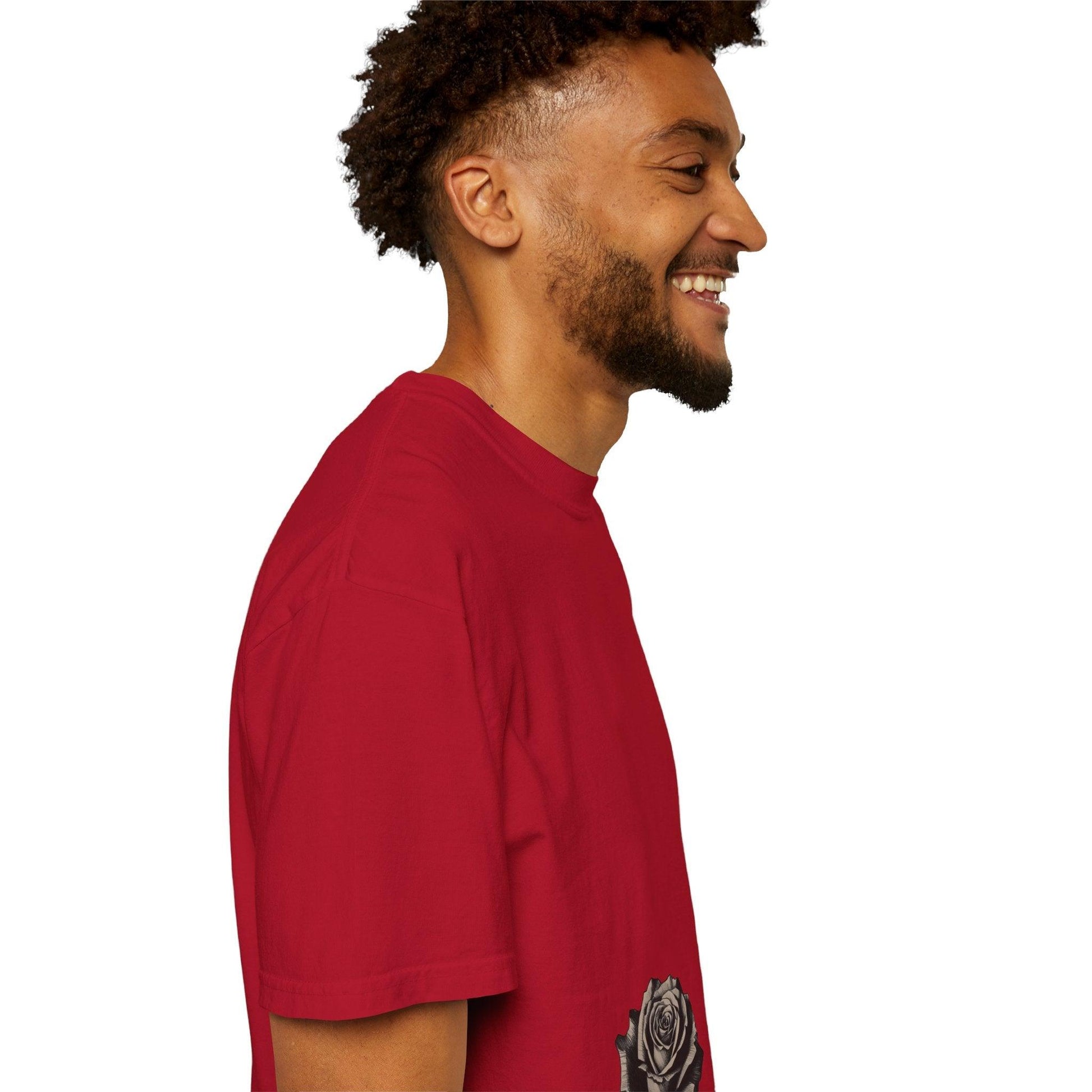 Rose Print T-shirt - 95East Unisex Garment-Dyed Tee - 95EAST YORKxJERSEY