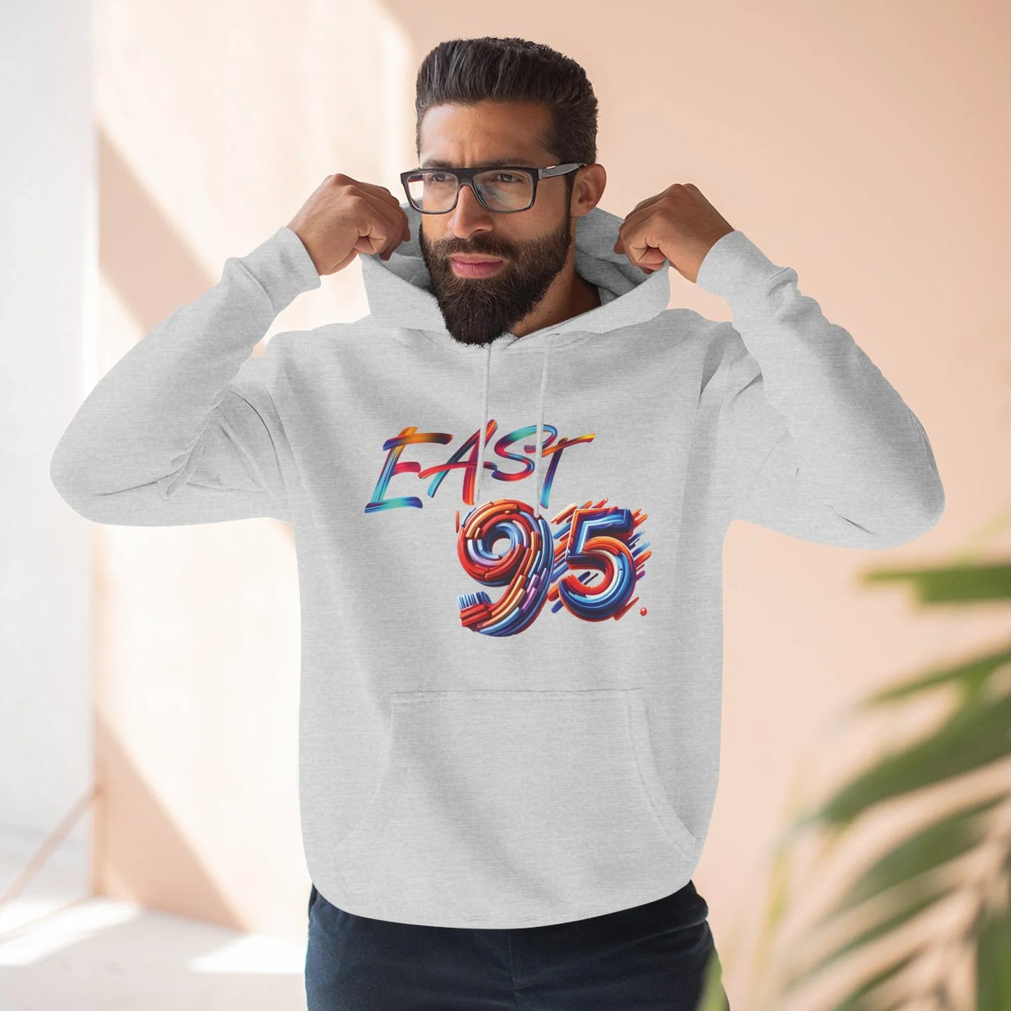 95EAST Colorush Fleece Hoodie — Three-Panel Comfort