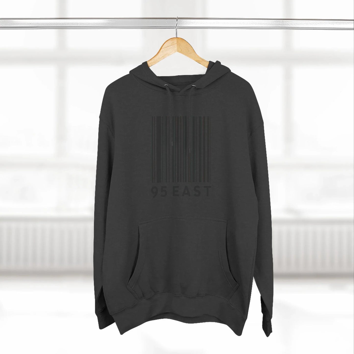 Minimalist Barcode Fleece Hoodie