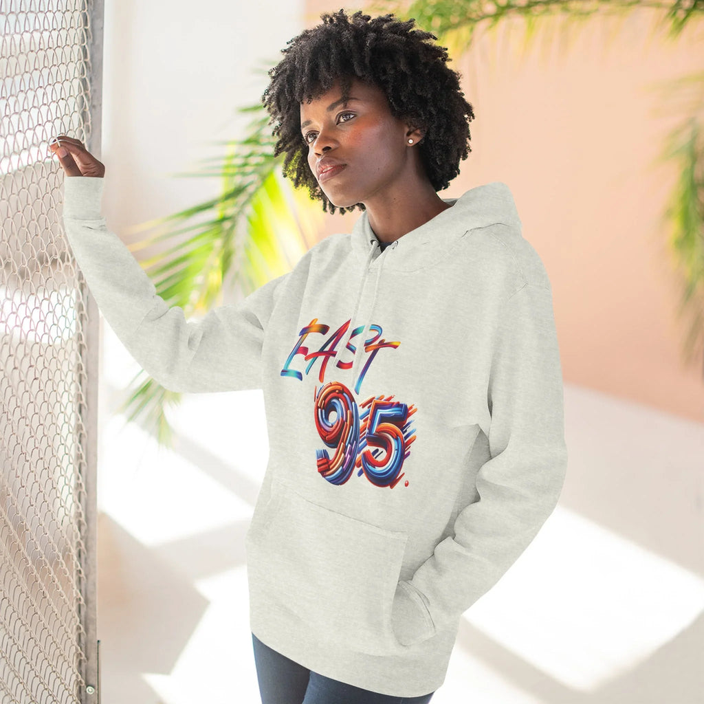 95EAST Colorush Fleece Hoodie — Three-Panel Comfort