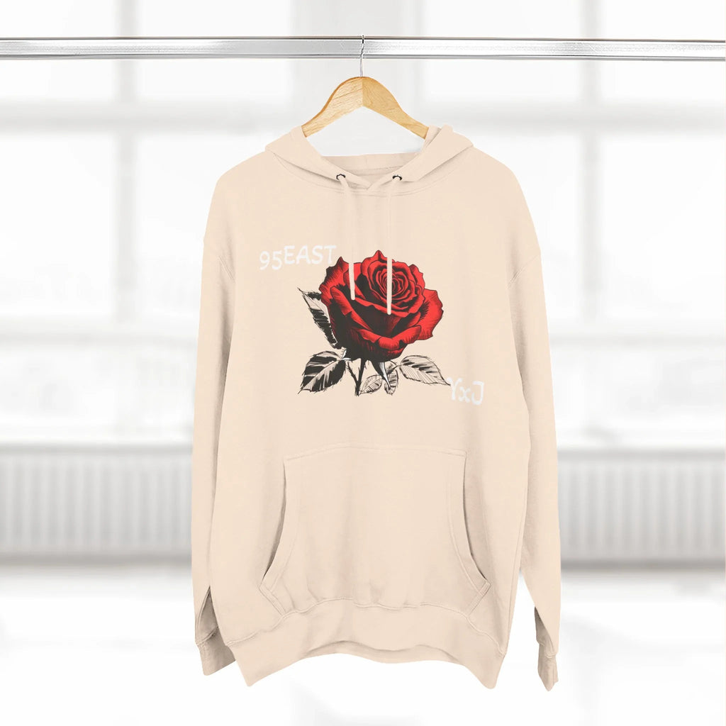 Concrete Garden Rose Fleece Hoodie- 95EAST YxJ