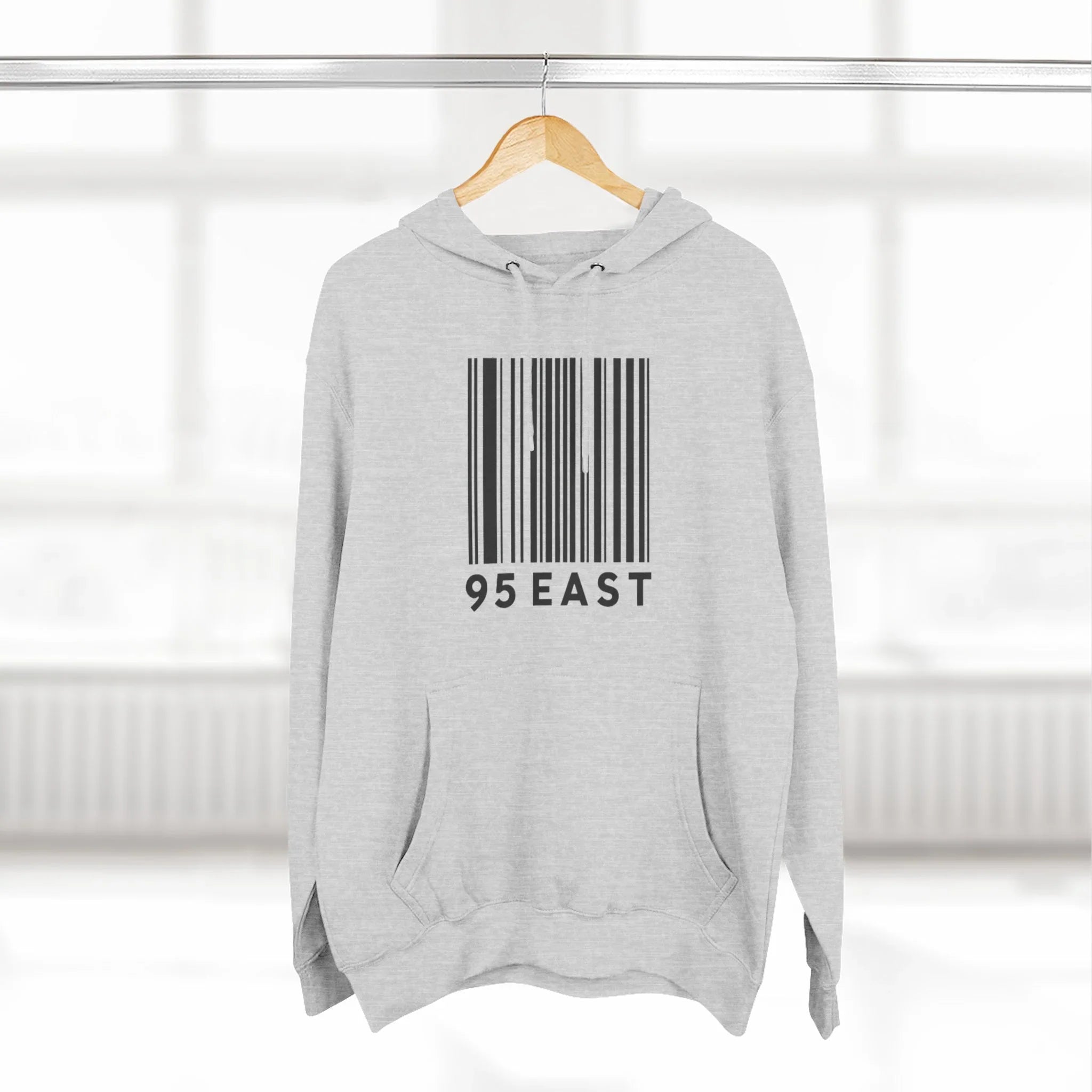 Minimalist Barcode Fleece Hoodie