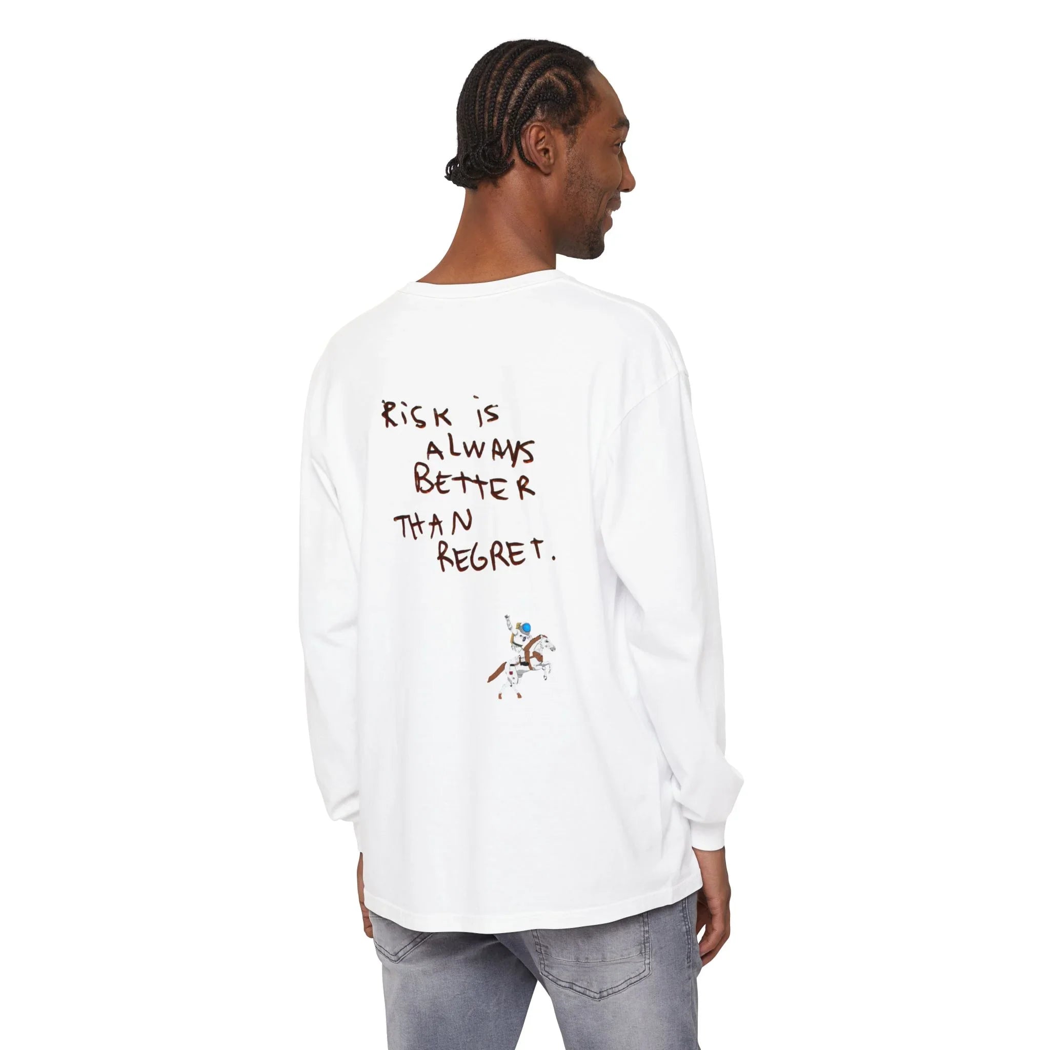 95EAST "Risk Is Always Better Than Regret" Motivational Graphic