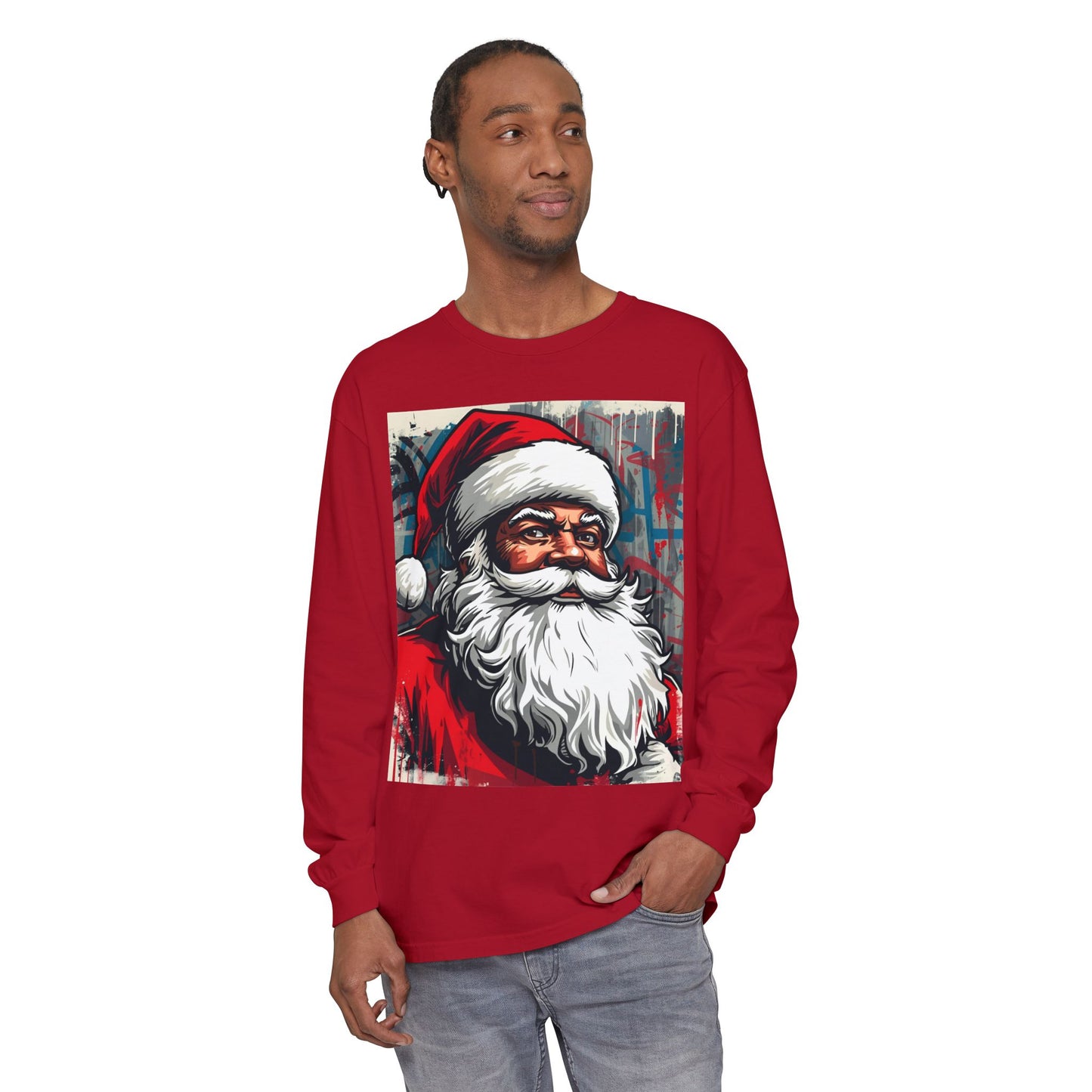 NYC/NJ I-95 Holiday Long Sleeve T-Shirt — Statue of Liberty & Christmas Tree Graphic