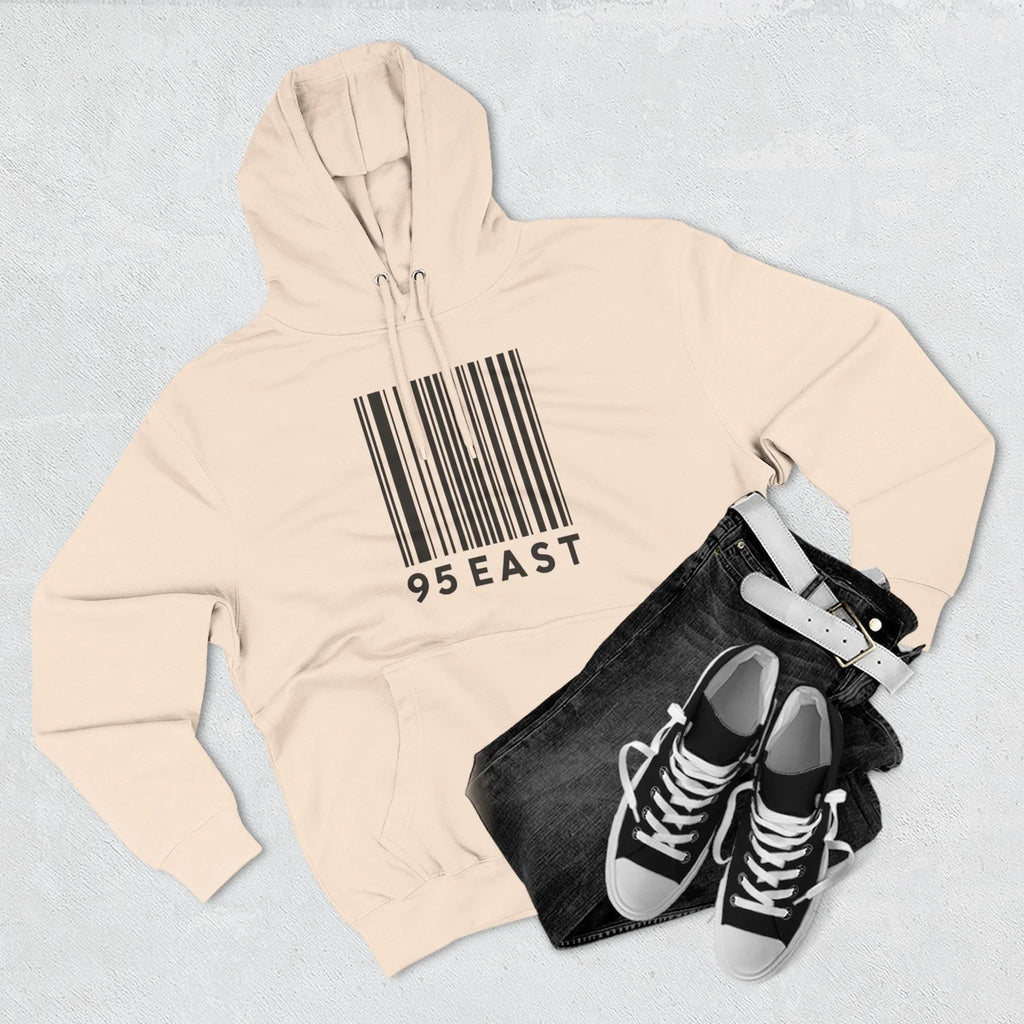 Minimalist Barcode Fleece Hoodie